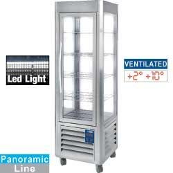 Vitrine réfrigérée panoramique 5 grilles - 360L - inox - Sne/GN-A1