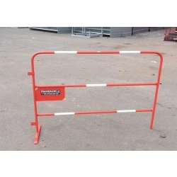 Barrière TP rouge et blanche - Élément de sécurité pratique avec bandes réfléchissantes