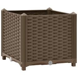 Helloshop26 - Jardinière lit surélevé plantes fleurs jardin 40 x 40 x 38 cm polypropylène marron  02_0000929 - marron 3000072641535
