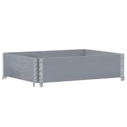 Helloshop26 - Jardinière bac lit surélevé plantes fleurs terrasse jardin 80 x 60 cm bois massif de pin gris 02_0037878 - gris métal 3000217790876
