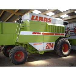 Moissonneuse batteuse Claas Mega 204 Montana - occasion 1995 - 3000h - 5,1m - 8 secoueurs - cabine, broyeur, chariot de coupe, climatisation