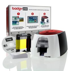 Imprimante de cartes et badges plastique Badgy 200 - Pack complet avec logiciel et consommables