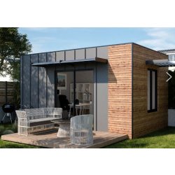 Studio de jardin - Boximby 22 m² (large) - Bois Douglas français, double exposition traversante, sans permis de construire