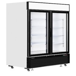 Réfrigérateur vitré professionnel Noir / BLanc 922L - 2 portes vitrées à charnières Tefcold - LGC5000 - LGC5000
