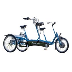 Tricycle kivo plus tandem familial avec cadre abaissé et roue libre