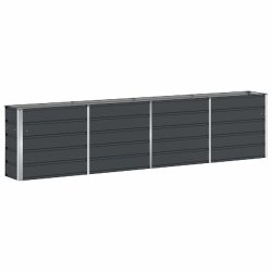 Helloshop26 - Jardinière moderne anthracite 160 x 40 x 75 cm design élégant et solide usage extérieur en acier anthracite 02_0059224 - acier 30002