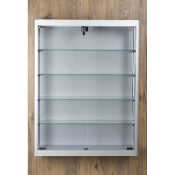 Vitrine murale cadre aluminium 70x15x90cm