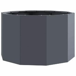 Helloshop26 - Jardinière ronde extérieure chic 60 x 60 x 35 cm facile à assembler design moderne en acier anthracite 02_0052980 02_0052980 - acier