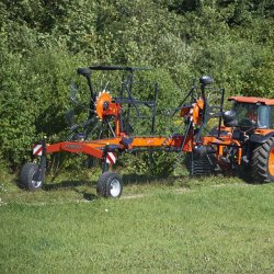 RA2577 - Andaineur double rotor Kubota - Haut rendement 7,70 m - Andainage latéral