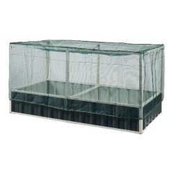 Helloshop26 - Jardinière bac à plante fleur surélevée 174 x 90 x 88 cm anthracite vert - vert acier 3000224729739