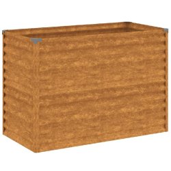 Helloshop26 - Jardinière bac lit surélevé plantes fleurs terrasse jardin de jardin 100 x 50 x 69 cm acier corten marron 02_0039305 02_0039305 - mar