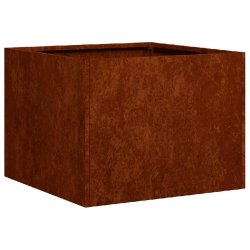 Helloshop26 - Jardinière carrée espace vert extérieur 40 x 40 x 30 cm plante décorative design rouillé en acier inoxydable - vert inox 3000236991735