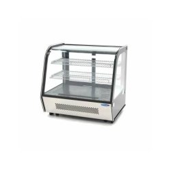 Vitrine réfrigérée positive à gâteaux - 120 L - portes coulissantes arrière | Maxima - 09400845 - noir inox 9400845