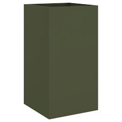 Helloshop26 - Jardinière bac lit surélevé plantes fleurs terrasse jardin olive 42 x 38 x 75 cm acier vert 02_0038698 - vert acier 3000217928842