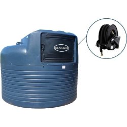Cuve stockage fuel ECO 5 000 litres avec pompe 50 l/min et enrouleur - RENSON - 816001
