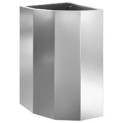 Helloshop26 - Jardinière d'angle moderne épurée extérieur 30 x 30 x 50 cm en acier galvanisé argent 02_0052920 - acier 3000237652420