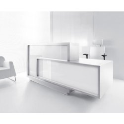 Bureau d'accueil original modèle Foro - MDD - Blanc, Blanc