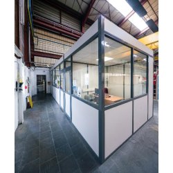 Cloison amovible clo5 - vitrée ou pleine - modulable et grande hauteur