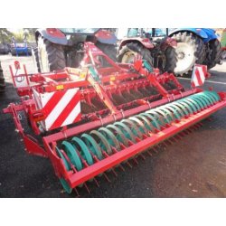 Déchaumeur Kverneland Qualidisc Pro 3M50 - 3,5m - 2013 - Très bon état avec rouleau Actiring, herse à peigne et éclairage
