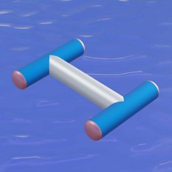Mini poutre gonflable pour aquapark - 3 m de long - Norme CE EN 25649