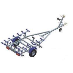 Remorque porte-bateau pneumatique multirouleaux - SW345 - PTAC : 500 kg - 1 essieu - Sun Way - Reference SW345Pn12