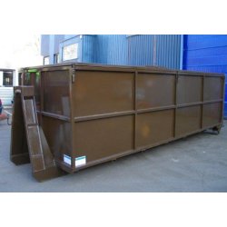 Benne à boue avec toit hydraulique - transport des boues d'épuration - porte basculante étanche