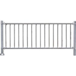 Barrière et panneaux de stabulation V - Référence NC - Possibilité de raccourcir avec cadre ajustable et anneau de serrage Ø 70 mm