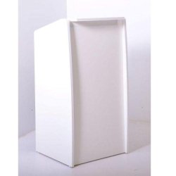 Comptoir accueil L54xP51xH110cm - blanc - livré sans tiroir - 3 tablettes - Normes Feu M2