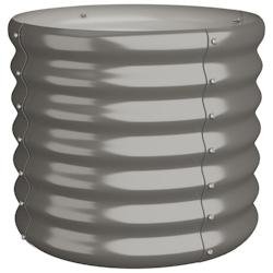 Helloshop26 - Jardinière bac lit surélevé plantes fleurs terrasse jardin de jardin acier enduit de poudre 40 x 40 x 36 cm gris 02_0038569 - gris ac