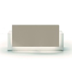Banque d'accueil avec réhausse bois LED