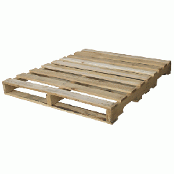 Palette en bois à chevrons - 2 entrées - robuste et résistante aux impacts