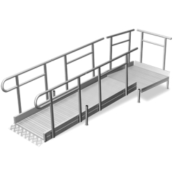 Passerelle et rampes batiment métallique pour pmr