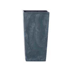 Prosperplast - Pot URBI SQUARE BETON EFFECT 4 L, avec réservoir - 14x14x26,5 cm, coloris Anthracite - gris plastique polypropylène ZA4218