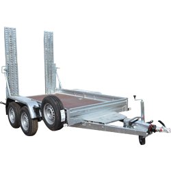 Remorque porte-engins Mil Remorques - 3.5T - 3.5m - 2 essieux - PTAC 3500 kg - avec rampes et roues 185x14C