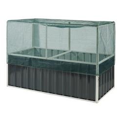 Helloshop26 - Jardinière bac à plante fleur surélevée 174 x 90 x 118 cm anthracite vert 03_0009500 - vert acier 3000224728831