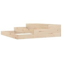 Helloshop26 - Jardinière bac lit surélevé plantes fleurs terrasse jardin 107 x 107 x 27 cm bois massif de pin marron 02_0037293 02_0037293 - marron