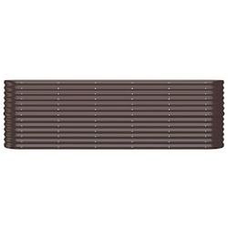 Helloshop26 - Jardinière bac lit surélevé plantes fleurs terrasse jardin de jardin acier enduit de poudre marron 02_0039552 02_0039552 - marron aci