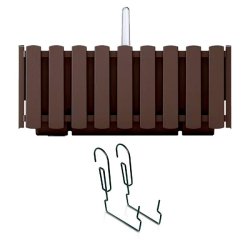 Prosperplast - Jardinière de balcon BOARDEE FENCYCASE W - 58x18x16,2 cm, marron - marron plastique ZA3269