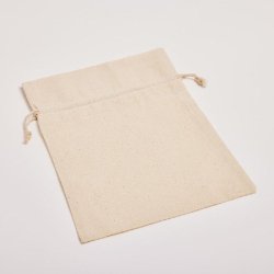 Sachet coton brut L 17 x H 24 cm - par 10 - 100% coton - Couleur écru