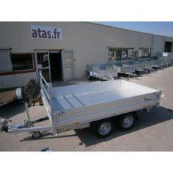Benne tribenne PW2.3 Debon 300x180 cm - 2600 kg PTC - électrique - 2 essieux - stock uniquement