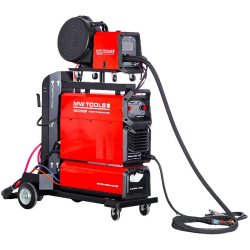 Poste à souder MIG Inverter 500A industriel 400V double pulse avec refroidisseur MW Tools MIG505WDP