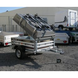 Remorque à bagages DAXARA 198 TE PV - galvanisée, équipée avec capot ABS, rails vélo et accessoires