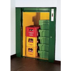 Monte-charges 300 à 1000 kg - pylône autoporteur - machinerie intégrée - moteur triphasé et treuil à chaînes