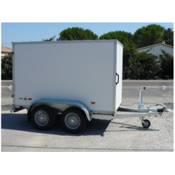 Remorque fourgon K2000 Hapert - 250x130x150 - Châssis galvanisé et portes arrière inox