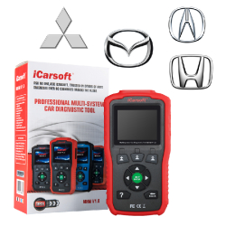 Valise diagnostic automobile iCarsoft MHM V1.0 - Compatibilité Mitsubishi, Honda, Acura et Mazda - Écran 2,8 pouces