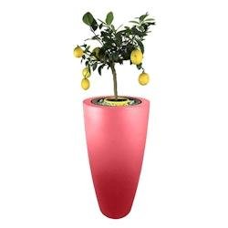 Pot de fleurs conique 200l delight - plast'up rotomoulage - ROUGEFRAISE - rouge 0750122560769