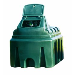 Cuve de stockage de fioul DISTRIFIOUL - verrouillage, pompe auto-amorçante 60L/min, volucompteur, filtre à particules et références 1400L et 2400L