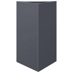 Helloshop26 - Jardinière bac lit surélevé plantes fleurs terrasse jardin triangulaire 50 x 43 x 75 cm acier anthracite 02_0038814 - acier 300021405