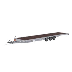 Remorque plateau roues dessous EDUARD - 856 x 220 cm - Triple essieu freinée avec rampes et treuil - Référence 8522-5-PMV-3563