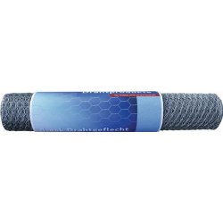 Grillage métallique galvanisé - Longueur 10 m, Hauteur 1,0 m - Tressage à 6 angles, maille de 13 mm